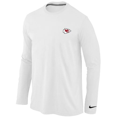 Men Nike Kansas City Chiefs Logo Long Sleeve T-Shirt White,We sell and wholesale Men Nike Kansas City Chiefs Logo Long Sleeve T-Shirt White on line form chian!