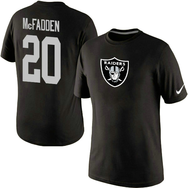 Men Nike Oakland Raiders 20 Darren McFadden Name x26 Number T-Shirt Black,We sell and wholesale Men Nike Oakland Raiders 20 Darren McFadden Name x26 Number T-Shirt Black on line form chian!