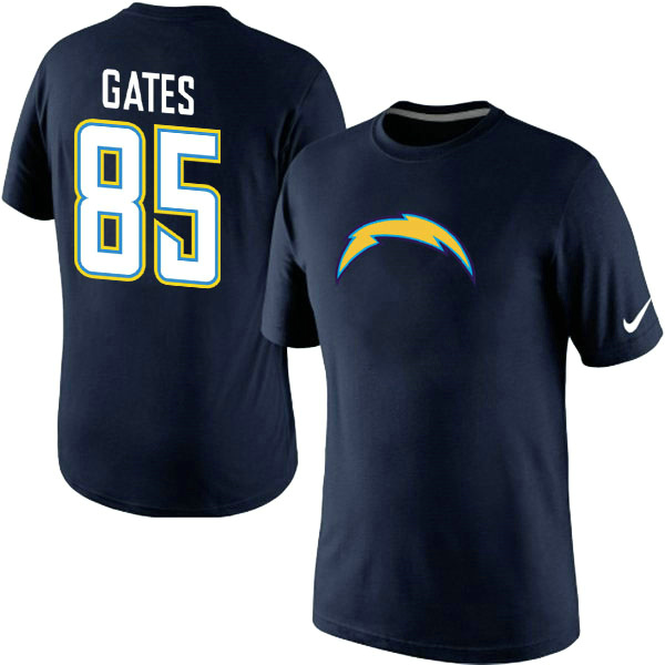 Men Nike San Diego Chargers 85 Gates Name x26 Number T-Shirt D.Blue,We sell and wholesale Men Nike San Diego Chargers 85 Gates Name x26 Number T-Shirt D.Blue on line form chian!