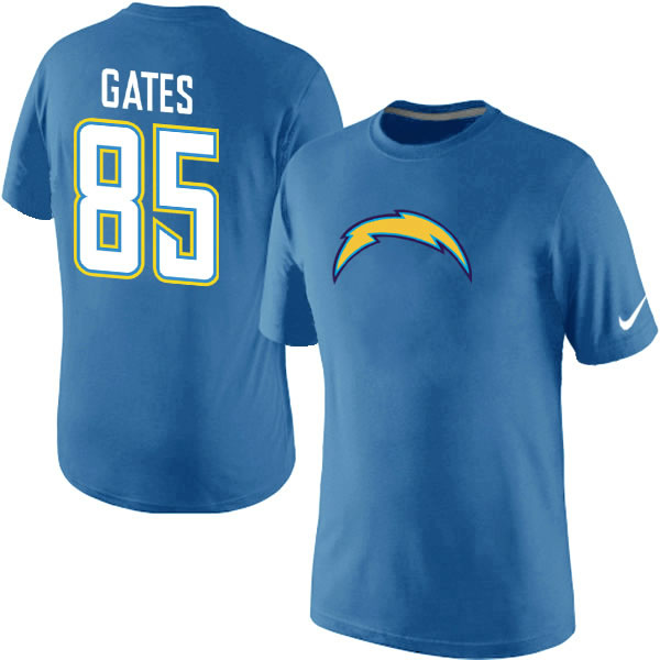 Men Nike San Diego Chargers 85 Gates Name x26 Number T-Shirt L.Blue,We sell and wholesale Men Nike San Diego Chargers 85 Gates Name x26 Number T-Shirt L.Blue on line form chian!