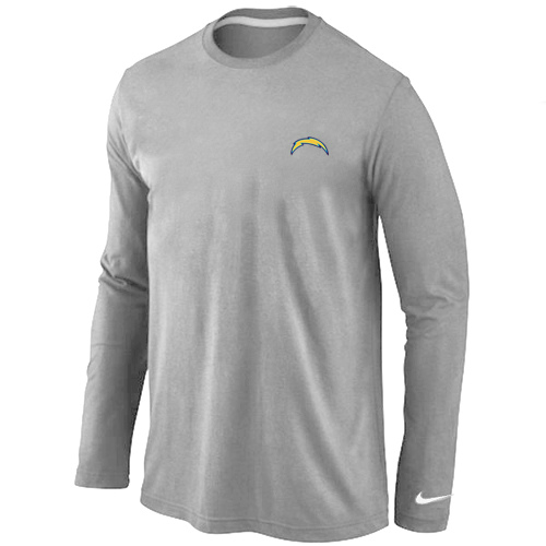 Men Nike San Diego Chargers Logo Long Sleeve T-Shirt Gray,We sell and wholesale Men Nike San Diego Chargers Logo Long Sleeve T-Shirt Gray on line form chian!