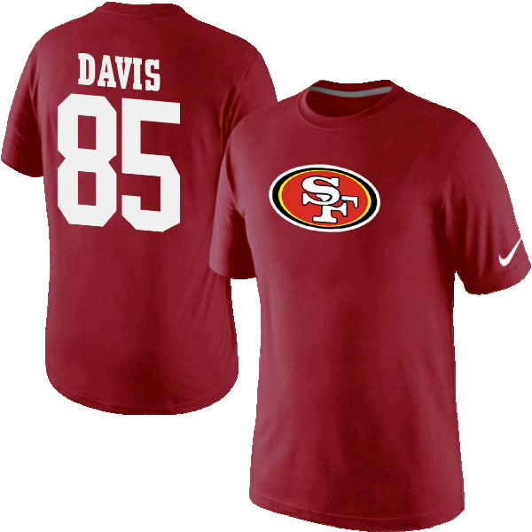 Men Nike San Francisco 49ers 85 Vernon Davis Name x26 Number T-Shirt Red,We sell and wholesale Men Nike San Francisco 49ers 85 Vernon Davis Name x26 Number T-Shirt Red on line form chian!