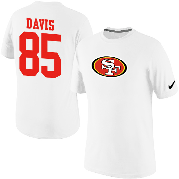 Men Nike San Francisco 49ers 85 Vernon Davis Name x26 Number T-Shirt White,We sell and wholesale Men Nike San Francisco 49ers 85 Vernon Davis Name x26 Number T-Shirt White on line form chian!
