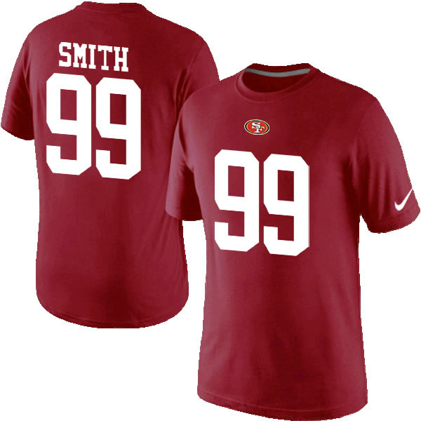 Men Nike San Francisco 49ers 99 Smith Pride Name x26 Number T-Shirt Red,We sell and wholesale Men Nike San Francisco 49ers 99 Smith Pride Name x26 Number T-Shirt Red on line form chian!