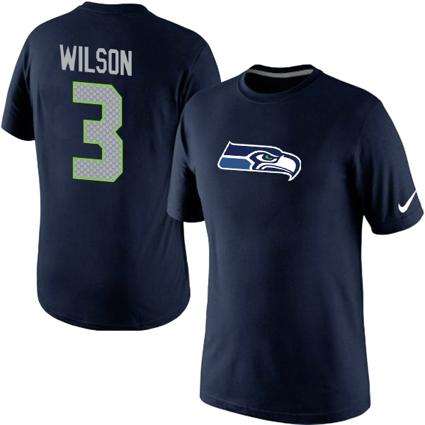 Men Nike Seattle Seahawks 3 Russell Wilson Name x26 Number T-Shirt Blue,We sell and wholesale Men Nike Seattle Seahawks 3 Russell Wilson Name x26 Number T-Shirt Blue on line form chian!
