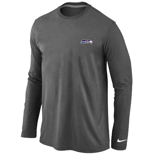 Men Nike Seattle Seahawks Sideline Legend Authentic Logo Long Sleeve T-Shirt D.Gray,We sell and wholesale Men Nike Seattle Seahawks Sideline Legend Authentic Logo Long Sleeve T-Shirt D.Gray on line form chian!