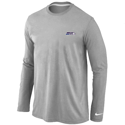 Men Nike Seattle Seahawks Sideline Legend Authentic Logo Long Sleeve T-Shirt Gray,We sell and wholesale Men Nike Seattle Seahawks Sideline Legend Authentic Logo Long Sleeve T-Shirt Gray on line form chian!
