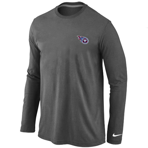 Men Nike Tennessee Titans Logo Long Sleeve T-Shirt D.Gray,We sell and wholesale Men Nike Tennessee Titans Logo Long Sleeve T-Shirt D.Gray on line form chian!