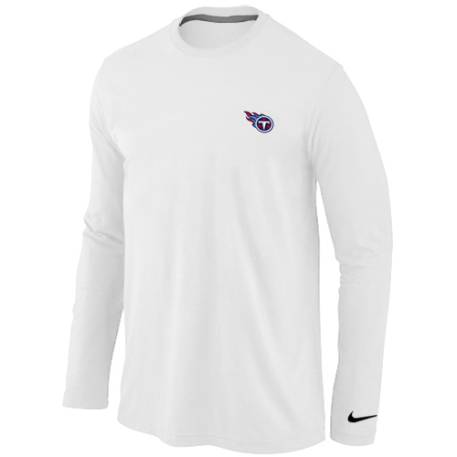 Men Nike Tennessee Titans Logo Long Sleeve T-Shirt White,We sell and wholesale Men Nike Tennessee Titans Logo Long Sleeve T-Shirt White on line form chian!