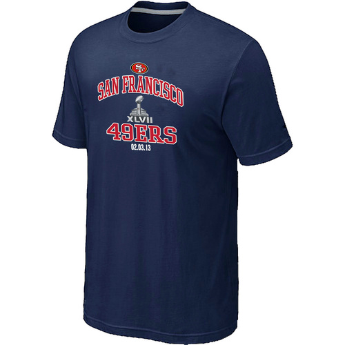 Men's San Francisco 49ers Super Bowl XLVII Heart & Soul D.Blue T-Shirt,We sell and wholesale Men's San Francisco 49ers Super Bowl XLVII Heart & Soul D.Blue T-Shirt on line form chian!