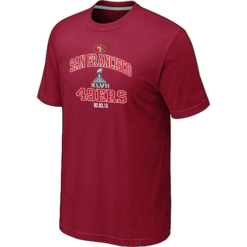 Men's San Francisco 49ers Super Bowl XLVII Heart & Soul Red T-Shirt,We sell and wholesale Men's San Francisco 49ers Super Bowl XLVII Heart & Soul Red T-Shirt on line form chian!