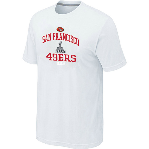 Men's San Francisco 49ers Super Bowl XLVII Heart & Soul White T-Shirt,We sell and wholesale Men's San Francisco 49ers Super Bowl XLVII Heart & Soul White T-Shirt on line form chian!