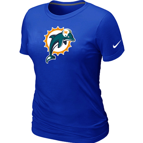 Miami Dolphins Blue Women's Logo T-Shirt,We sell and wholesale Miami Dolphins Blue Women's Logo T-Shirt on line form chian!