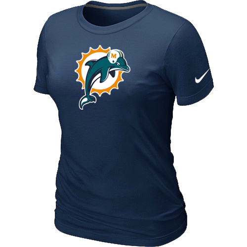 Miami Dolphins D.Blue Women's Logo T-Shirt,We sell and wholesale Miami Dolphins D.Blue Women's Logo T-Shirt on line form chian!