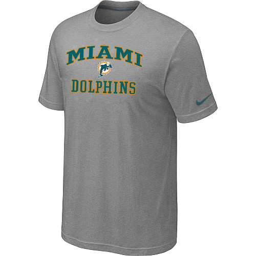 Miami Dolphins Heart & Soul Light greyl T-Shirt,We sell and wholesale Miami Dolphins Heart & Soul Light greyl T-Shirt on line form chian!