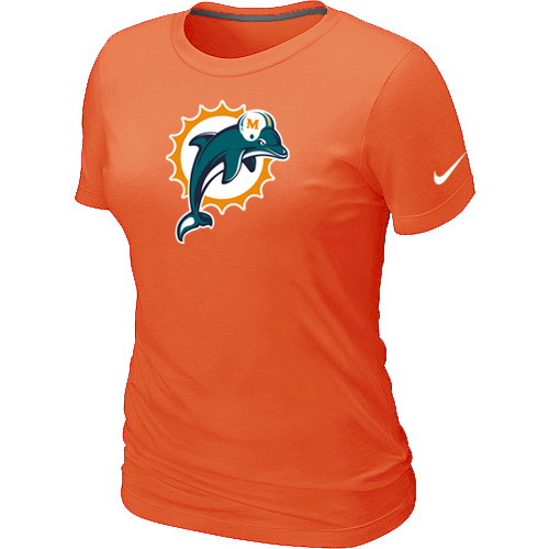 Miami Dolphins Orange Women's Logo T-Shirt,We sell and wholesale Miami Dolphins Orange Women's Logo T-Shirt on line form chian!