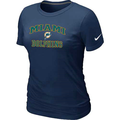 Miami Dolphins Women's Heart & Soul D.Blue T-Shirt,We sell and wholesale Miami Dolphins Women's Heart & Soul D.Blue T-Shirt on line form chian!