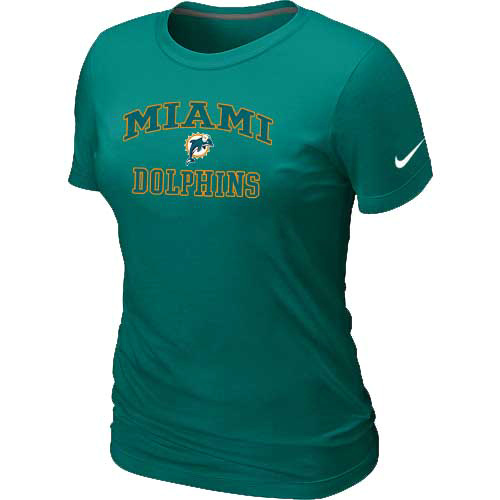 Miami Dolphins Women's Heart & Soul L.Green T-Shirt,We sell and wholesale Miami Dolphins Women's Heart & Soul L.Green T-Shirt on line form chian!