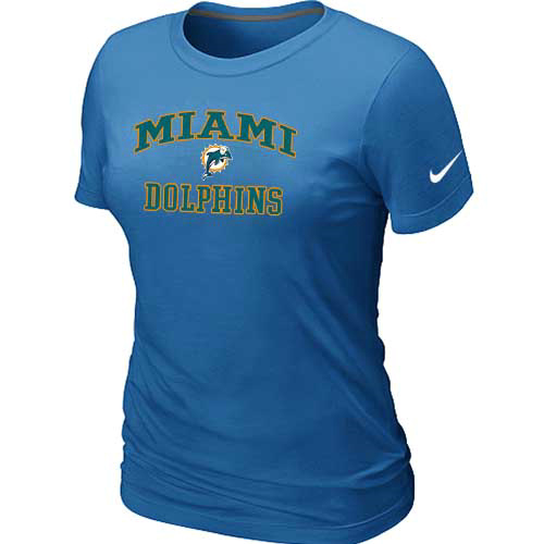 Miami Dolphins Women's Heart & Soul L.blue T-Shirt,We sell and wholesale Miami Dolphins Women's Heart & Soul L.blue T-Shirt on line form chian!