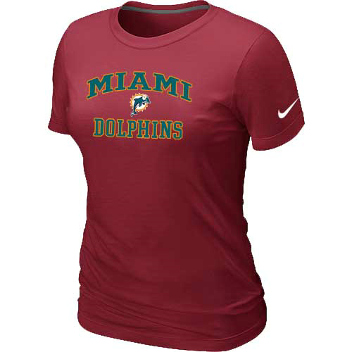 Miami Dolphins Women's Heart & Soul Red T-Shirt,We sell and wholesale Miami Dolphins Women's Heart & Soul Red T-Shirt on line form chian!