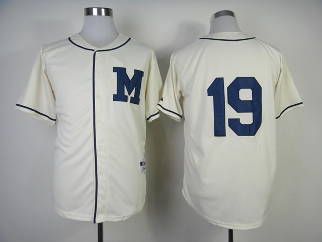Milwaukee Brewers #19 Robin Yount 1913 Turn Back The Clock Cream Jerseys,We sell and wholesale Milwaukee Brewers #19 Robin Yount 1913 Turn Back The Clock Cream Jerseys on line form chian!
