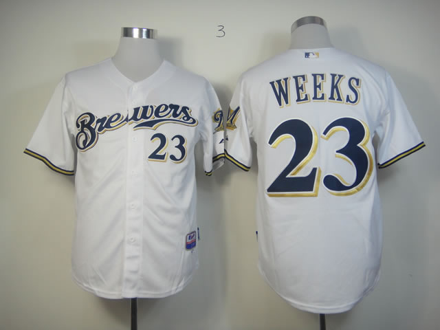 Milwaukee Brewers #23 Rickie weeks white Jerseys,We sell and wholesale Milwaukee Brewers #23 Rickie weeks white Jerseys on line form chian!