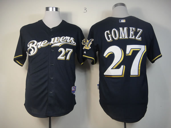 Milwaukee Brewers #27 Gomez Navy Blue Jerseys,We sell and wholesale Milwaukee Brewers #27 Gomez Navy Blue Jerseys on line form chian!