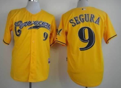 Milwaukee Brewers #9 Jean Segura Yellow Jerseys,We sell and wholesale Milwaukee Brewers #9 Jean Segura Yellow Jerseys on line form chian!