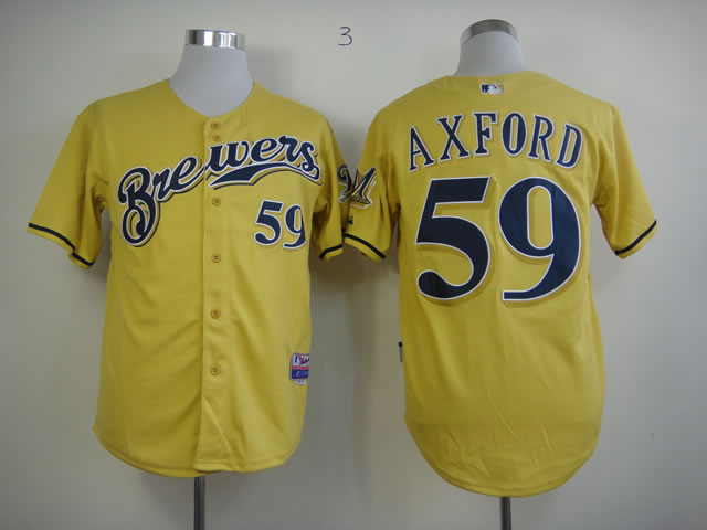 Milwaukee Brewers 2013 Authentic #59 Axford Alternate Yellow Cool Base Jerseys,We sell and wholesale Milwaukee Brewers 2013 Authentic #59 Axford Alternate Yellow Cool Base Jerseys on line form chian!