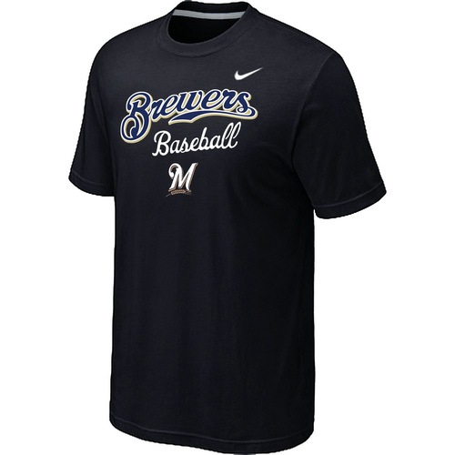Milwaukee Brewers 2014 Home Practice T-Shirt - Black,We sell and wholesale Milwaukee Brewers 2014 Home Practice T-Shirt - Black on line form chian!
