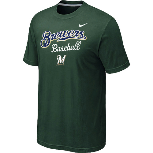 Milwaukee Brewers 2014 Home Practice T-Shirt - Dark Green,We sell and wholesale Milwaukee Brewers 2014 Home Practice T-Shirt - Dark Green on line form chian!