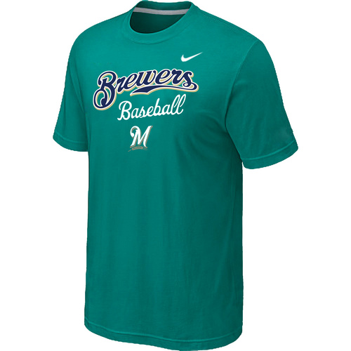 Milwaukee Brewers 2014 Home Practice T-Shirt - Green,We sell and wholesale Milwaukee Brewers 2014 Home Practice T-Shirt - Green on line form chian!