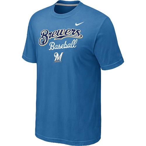 Milwaukee Brewers 2014 Home Practice T-Shirt - light Blue,We sell and wholesale Milwaukee Brewers 2014 Home Practice T-Shirt - light Blue on line form chian!