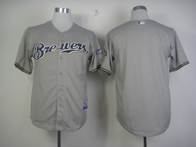 Milwaukee Brewers Blank 2013 Gray Jerseys,We sell and wholesale Milwaukee Brewers Blank 2013 Gray Jerseys on line form chian!