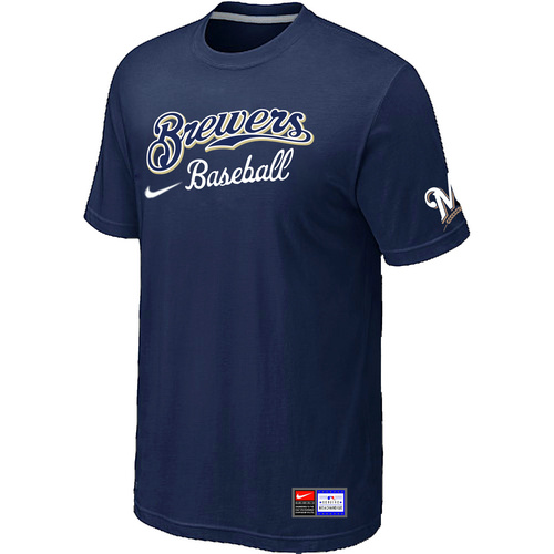Milwaukee Brewers D.Blue Nike Short Sleeve Practice T-Shirt,We sell and wholesale Milwaukee Brewers D.Blue Nike Short Sleeve Practice T-Shirt on line form chian!