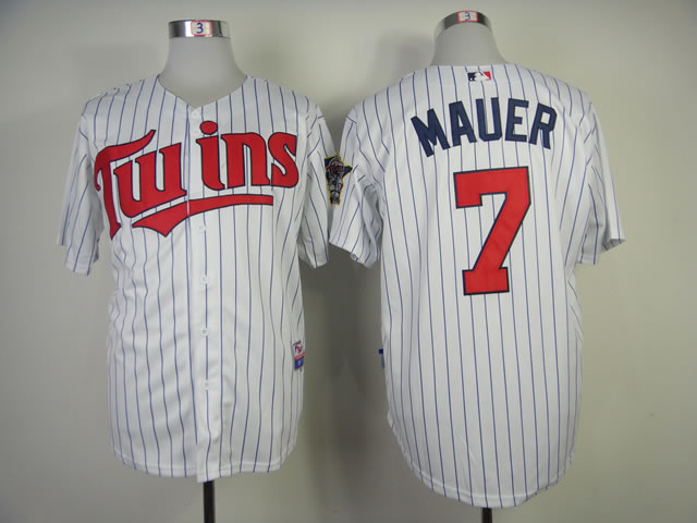 Minnesota Twins #7 Mauer White Jerseys,We sell and wholesale Minnesota Twins #7 Mauer White Jerseys on line form chian!