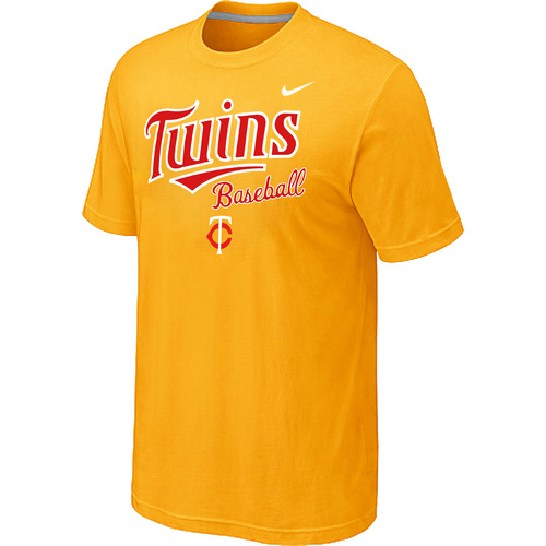 Minnesota Twins 2014 Home Practice T-Shirt - Yellow,We sell and wholesale Minnesota Twins 2014 Home Practice T-Shirt - Yellow on line form chian!