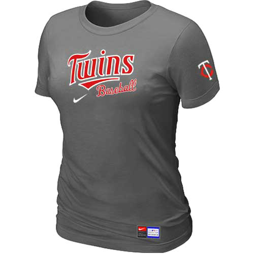 Minnesota Twins Nike Women's D.Grey Short Sleeve Practice T-Shirt,We sell and wholesale Minnesota Twins Nike Women's D.Grey Short Sleeve Practice T-Shirt on line form chian!
