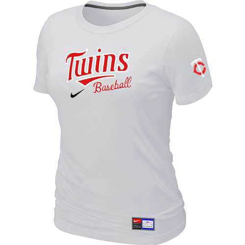Minnesota Twins Nike Women's White Short Sleeve Practice T-Shirt,We sell and wholesale Minnesota Twins Nike Women's White Short Sleeve Practice T-Shirt on line form chian!