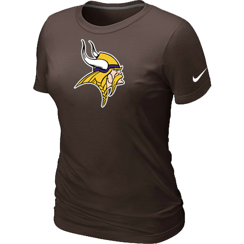 Minnesota Vikings Brown Women's Logo T-Shirt,We sell and wholesale Minnesota Vikings Brown Women's Logo T-Shirt on line form chian!
