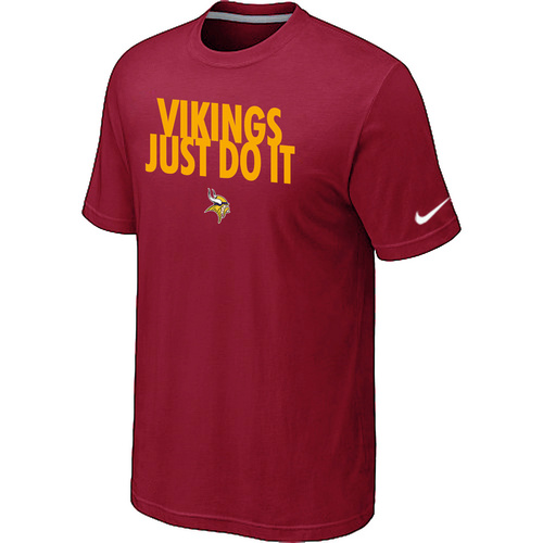 Minnesota Vikings Just Do It Red T-Shirt,We sell and wholesale Minnesota Vikings Just Do It Red T-Shirt on line form chian!
