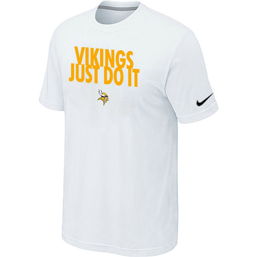 Minnesota Vikings Just Do It White T-Shirt,We sell and wholesale Minnesota Vikings Just Do It White T-Shirt on line form chian!