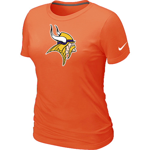 Minnesota Vikings Orange Women's Logo T-Shirt,We sell and wholesale Minnesota Vikings Orange Women's Logo T-Shirt on line form chian!