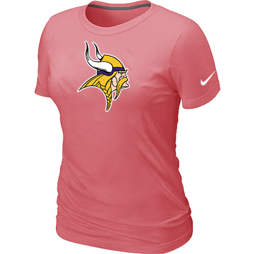 Minnesota Vikings Pink Women's Logo T-Shirt,We sell and wholesale Minnesota Vikings Pink Women's Logo T-Shirt on line form chian!
