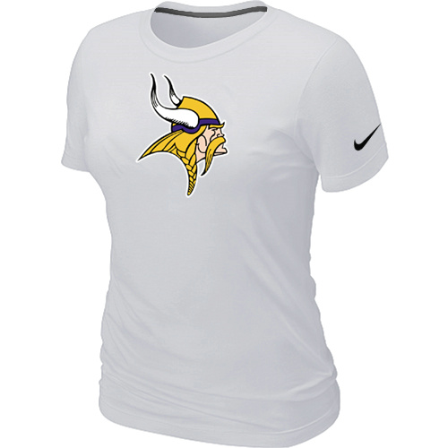 Minnesota Vikings White Women's Logo T-Shirt,We sell and wholesale Minnesota Vikings White Women's Logo T-Shirt on line form chian!