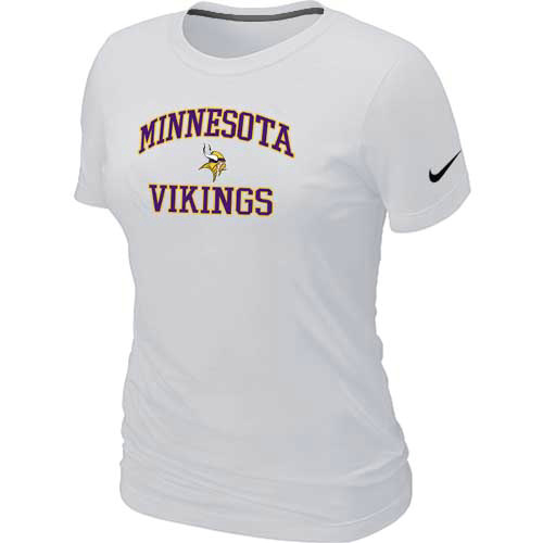 Minnesota Vikings Women's Heart & Soul White T-Shirt,We sell and wholesale Minnesota Vikings Women's Heart & Soul White T-Shirt on line form chian!