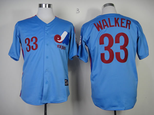 Montreal Expos #33 Walker Blue Throwback Jerseys,We sell and wholesale Montreal Expos #33 Walker Blue Throwback Jerseys on line form chian!