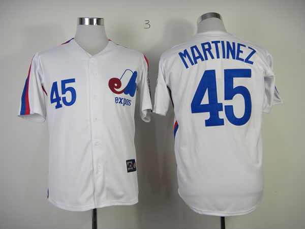 Montreal Expos #45 Martinez Throwback 1982 White Jerseys,We sell and wholesale Montreal Expos #45 Martinez Throwback 1982 White Jerseys on line form chian!
