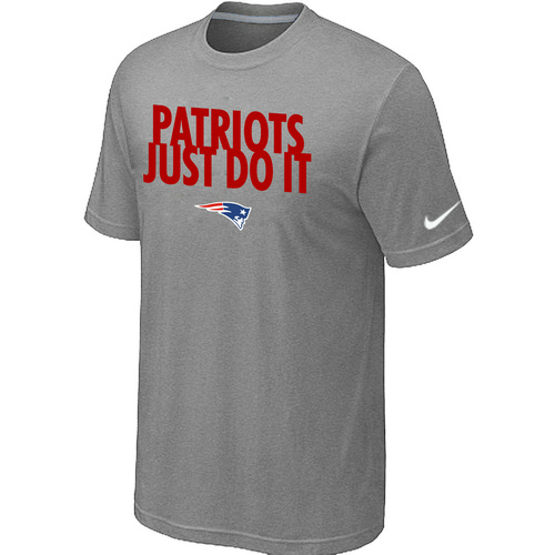 New England Patriots Just Do It L.Grey T-Shirt,We sell and wholesale New England Patriots Just Do It L.Grey T-Shirt on line form chian!