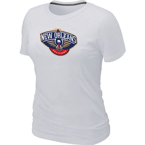 New Orleans Pelicans Big & Tall Primary Logo White Women's T-Shirt,We sell and wholesale New Orleans Pelicans Big & Tall Primary Logo White Women's T-Shirt on line form chian!